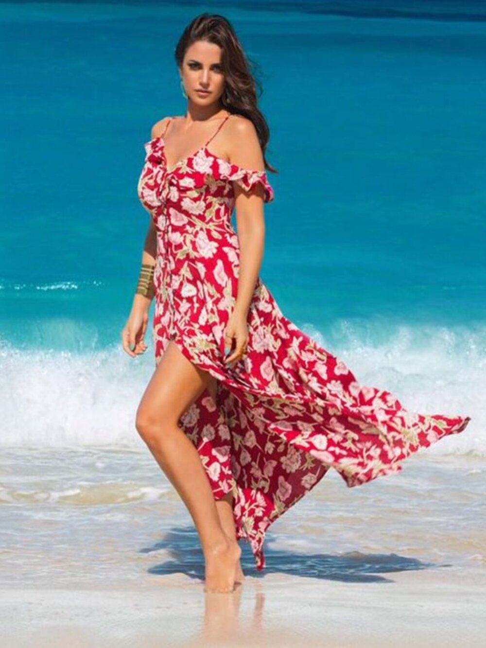 TOPSHOP Hanky XS Floral Maxi Long Dress Whimsical Summer Fairy Feminine Coquette